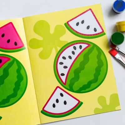 Тактильная раскраска. Фрукты и ягоды Тактильная раскраска. Фрукты и ягоды