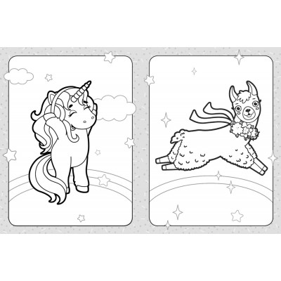 Розмальовка для найменших. Світ поні, лам та єдинорогів Розмальовка для найменших. Світ поні, лам та єдинорогів