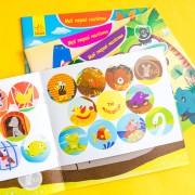 Мої перші наліпки. Помісти тваринку в її будиночок