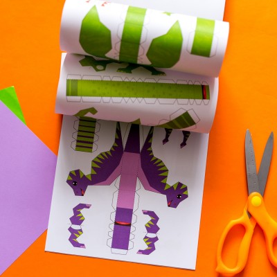 Вырежи и наклей. Собери парк динозавров Вырежи и наклей. Собери парк динозавров