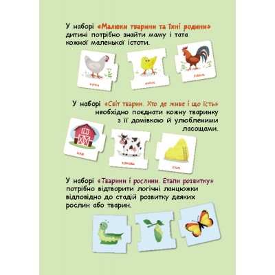 Логічні ланцюжки. Тварини і рослини. Етапи розвитку Логічні ланцюжки. Тварини і рослини. Етапи розвитку